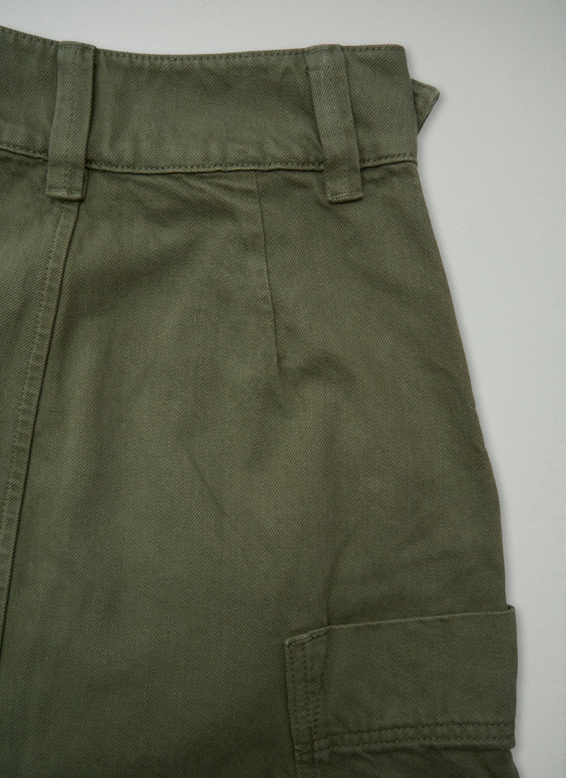 Reworn Garment Dyed Denim Skirt Size 4 (318) | Artichoke