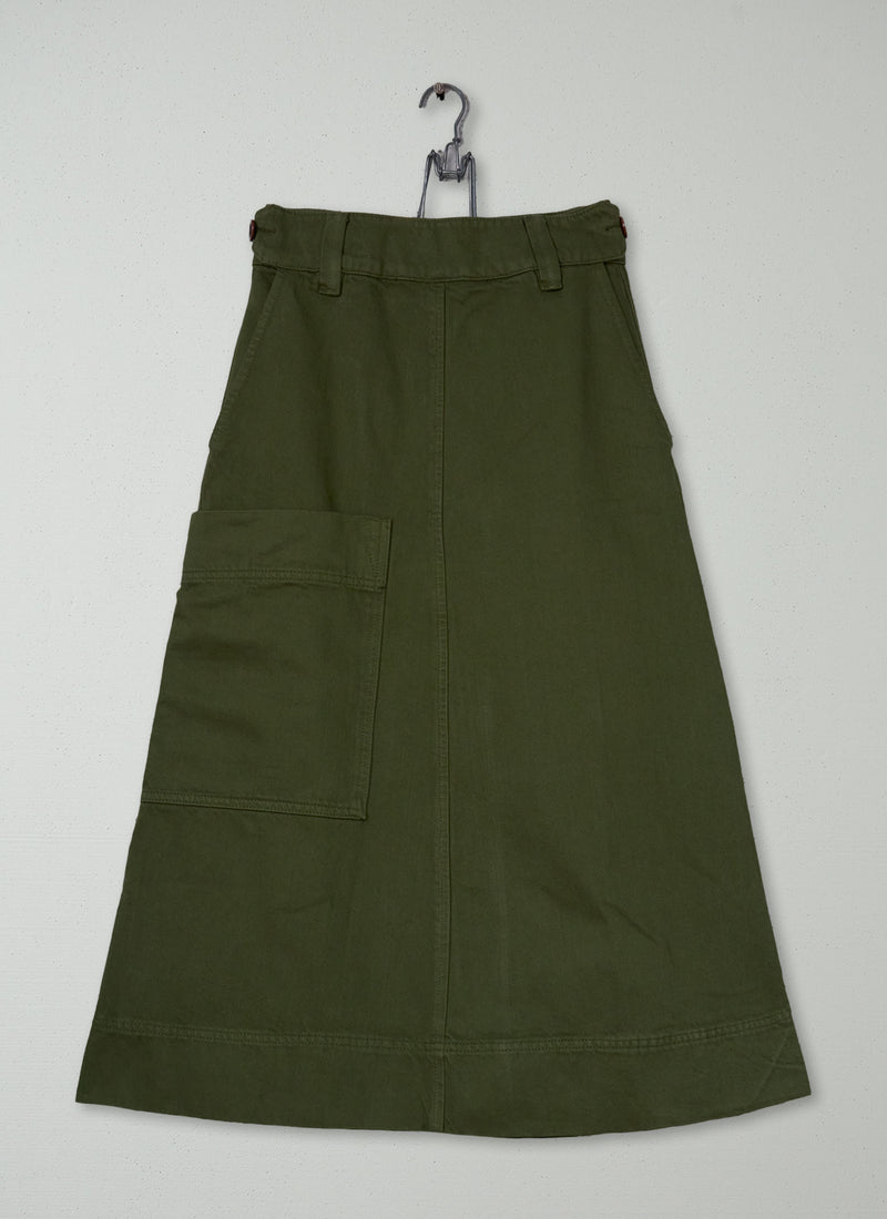 Reworn Garment Dyed Denim Skirt Size 4 (318) | Artichoke