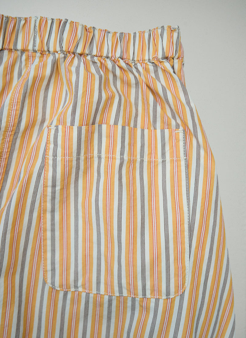 Reworn Drawstring Waist Stripe Skirt Size S (345) | Multi