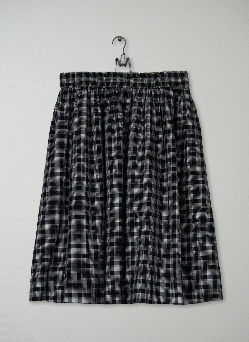 Reworn Cotton Seersucker Skirt Size S (367) | Multi