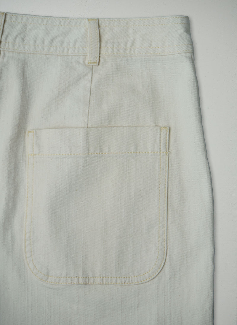 Reworn Carpenter Trousers Size 8 (1529) | Ecru