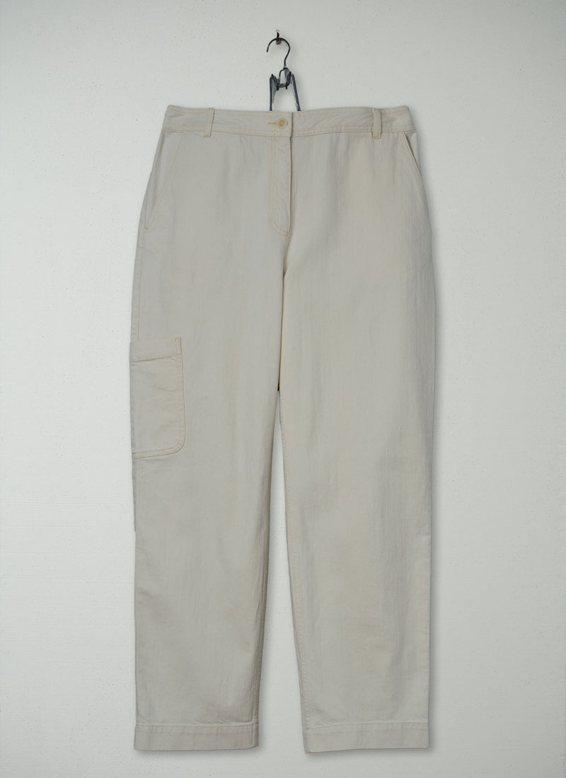 Reworn Carpenter Trousers Size 8 (1529) | Ecru
