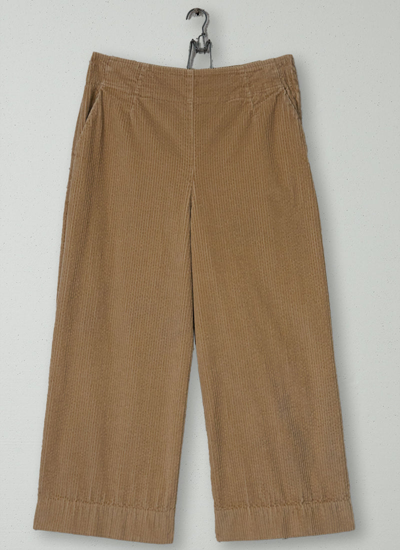 Reworn Organic Cord Culottes Size 14 (1059) | Blonde