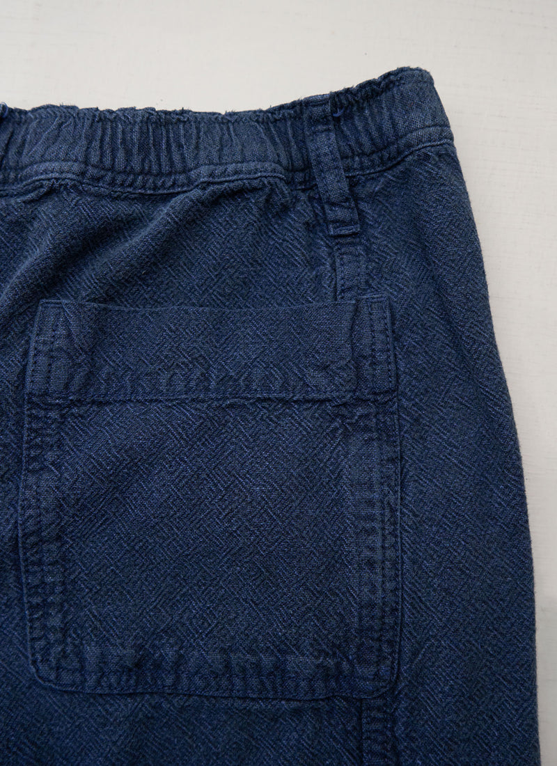 Reworn Organic Cotton Hemp Trousers Size 14 (1460) | Indigo