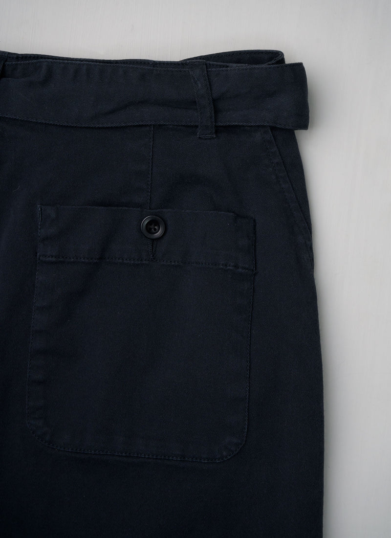Reworn Cotton Twill Trousers Size 8 (1383) | Slate