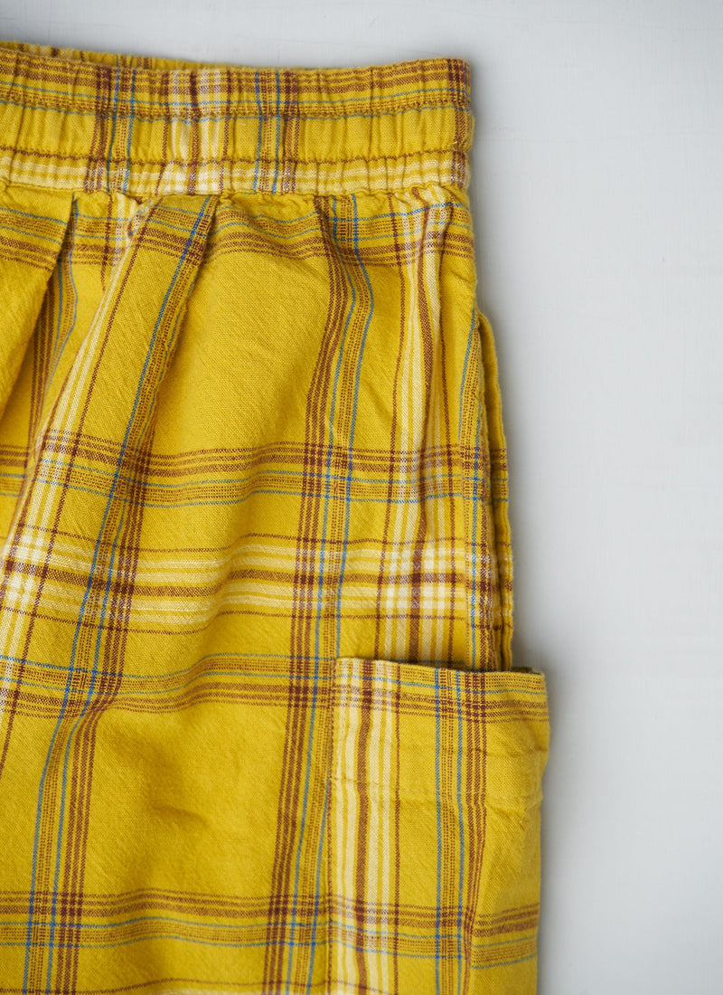 Reworn Cotton Check Culottes Size S (1715) | Multi