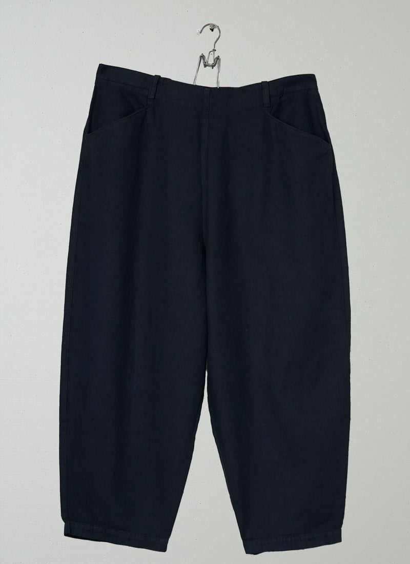 Reworn Alix Cotton Linen Trousers Size 14 (1536) | Slate