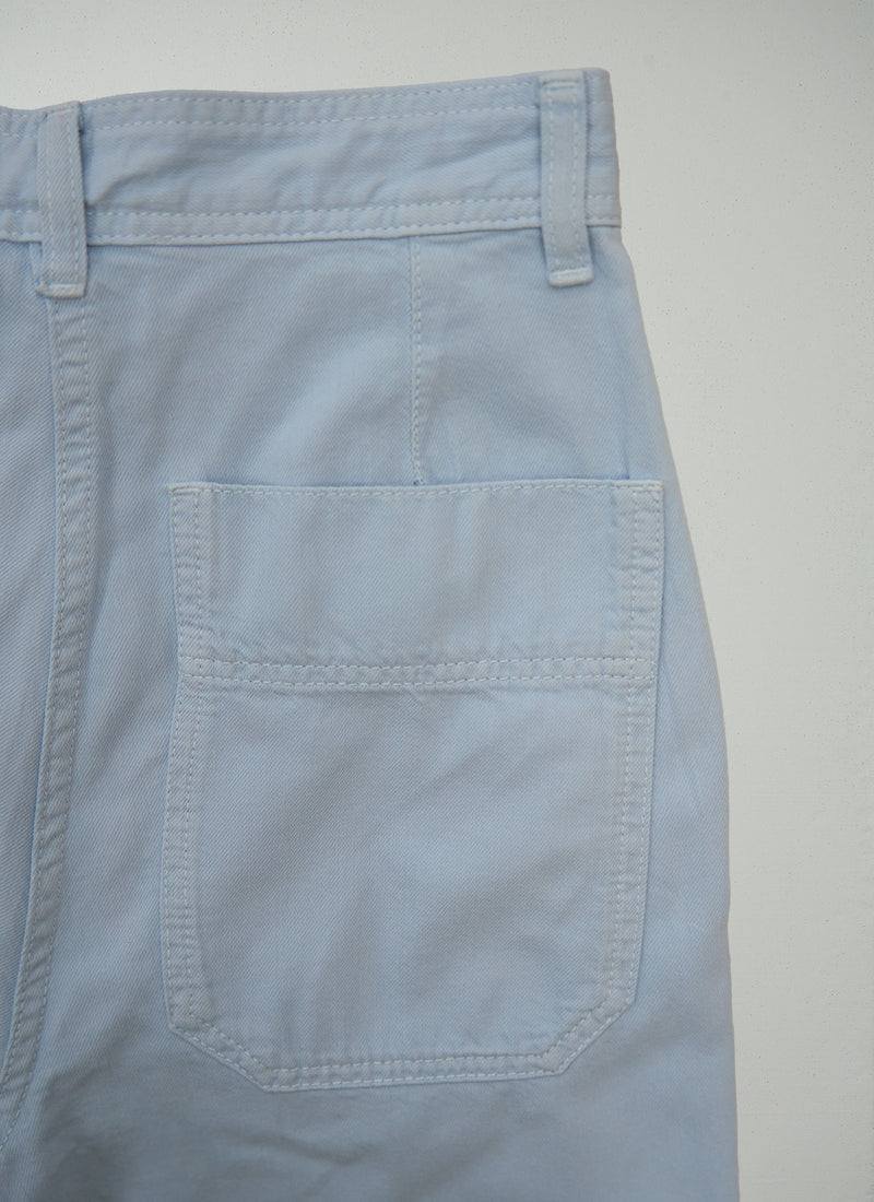 Reworn Flat Front Trousers Size 6 (1424) | Pale Blue