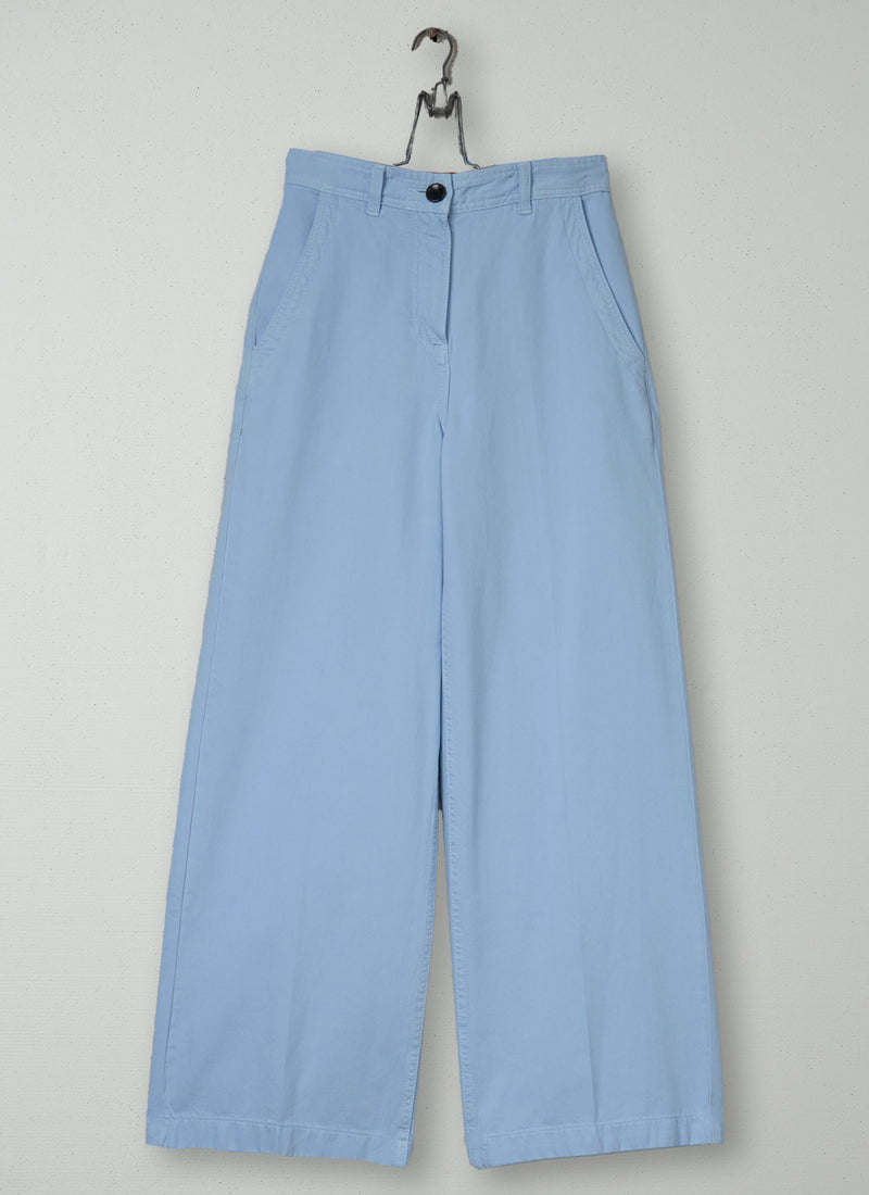 Reworn Flat Front Trousers Size 6 (1424) | Pale Blue