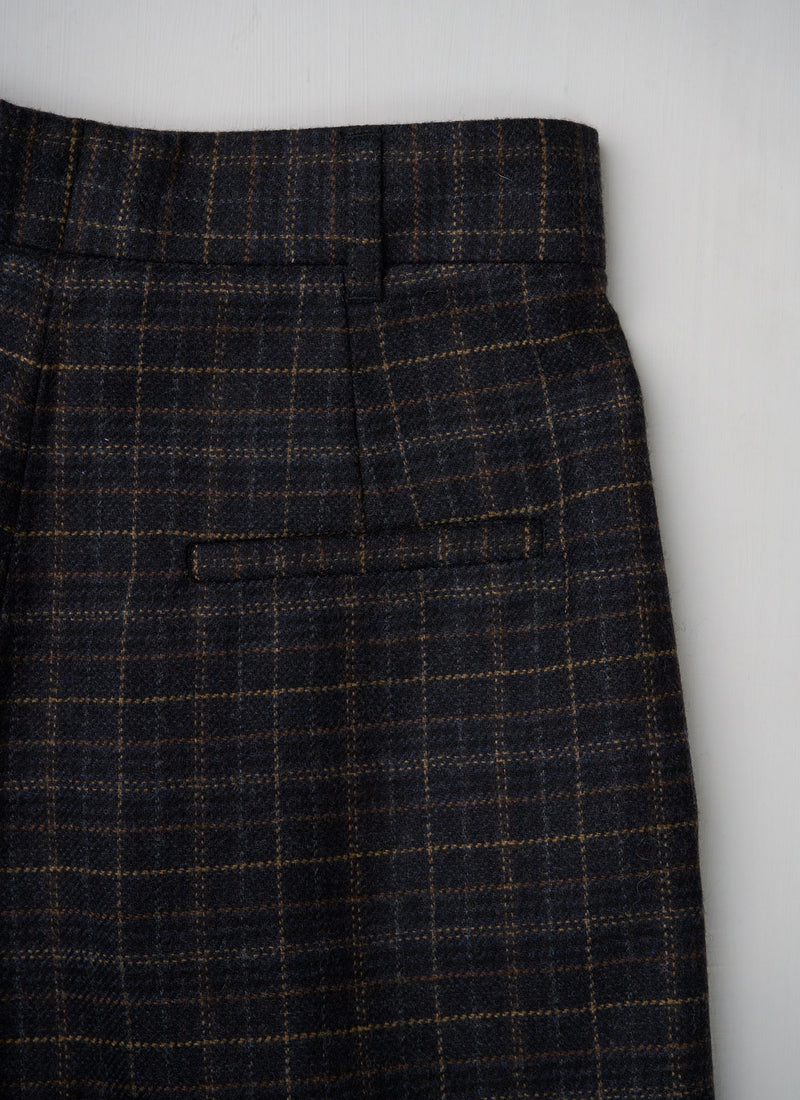 Reworn Check Wool Trousers Size 6 (1423) | Multi