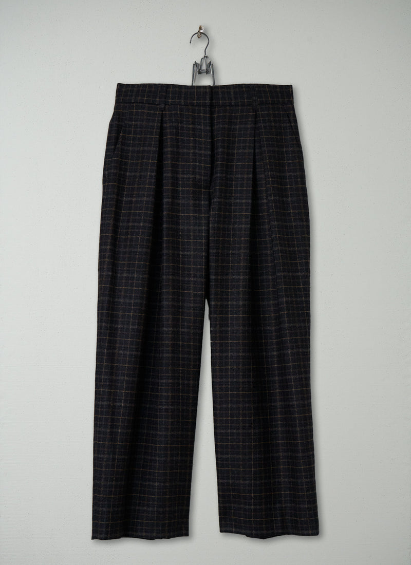 Reworn Check Wool Trousers Size 6 (1423) | Multi