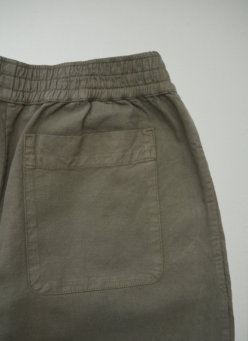 Reworn Cotton Linen Barrel Leg Trousers Size L (1350) | Oil