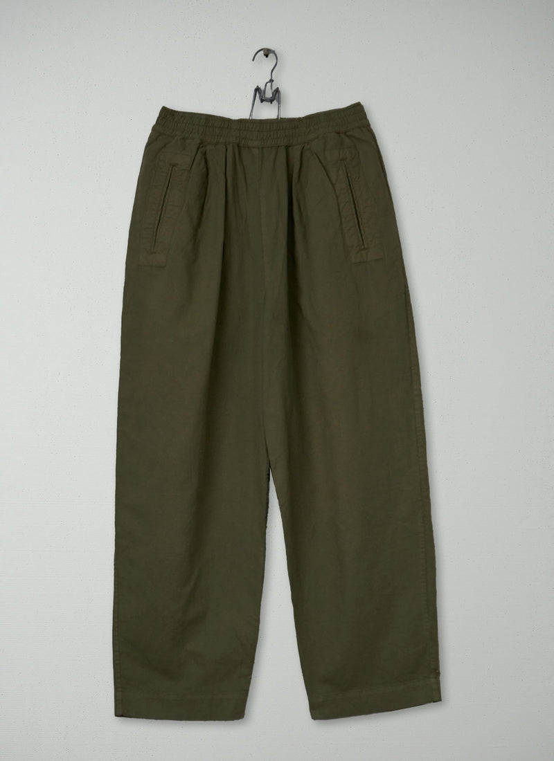 Reworn Cotton Linen Barrel Leg Trousers Size L (1350) | Oil