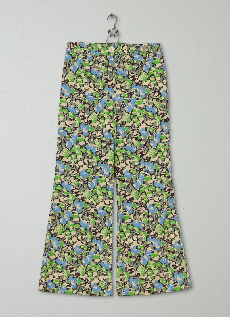 Reworn Hedgerow Print Trousers Size 14 (1267) | Multi