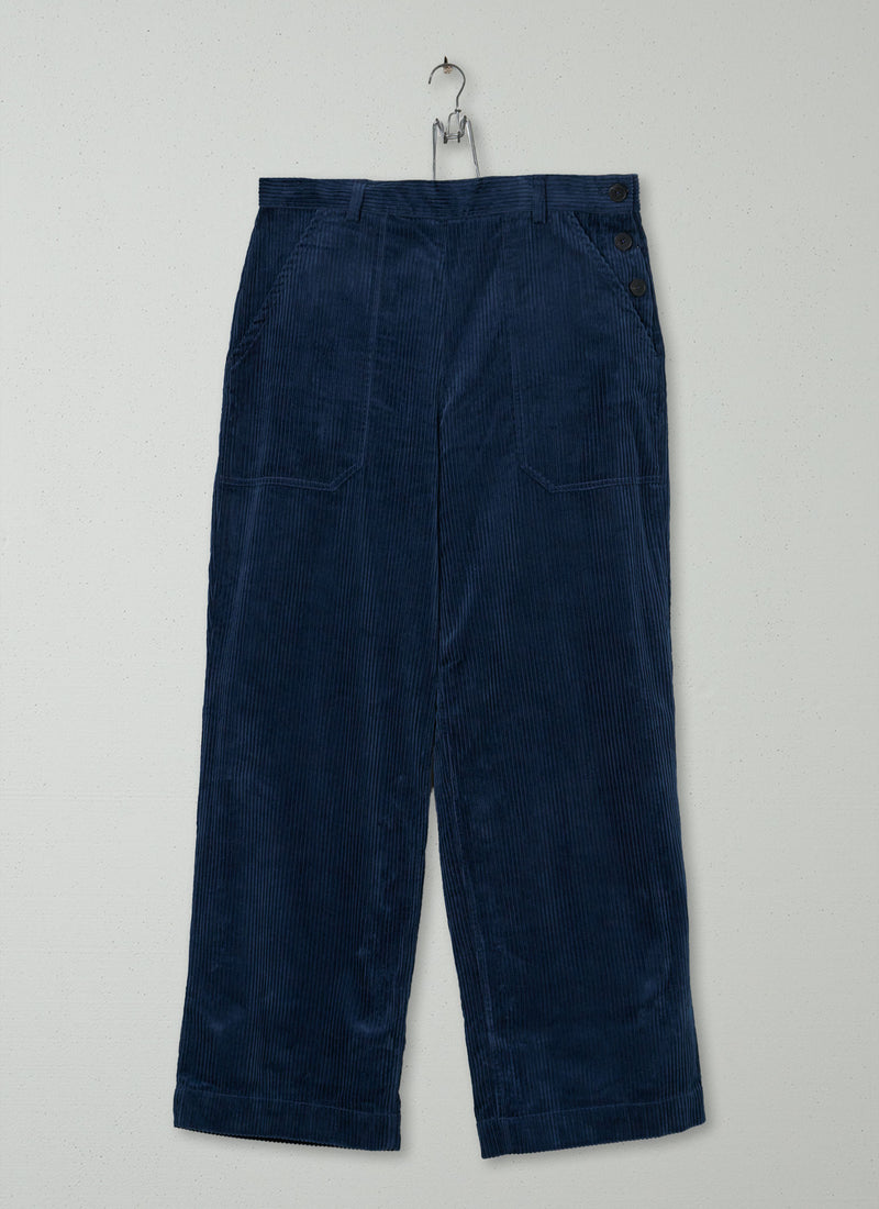 Reworn Organic Cord Trousers Size 18 (1518) | Navy