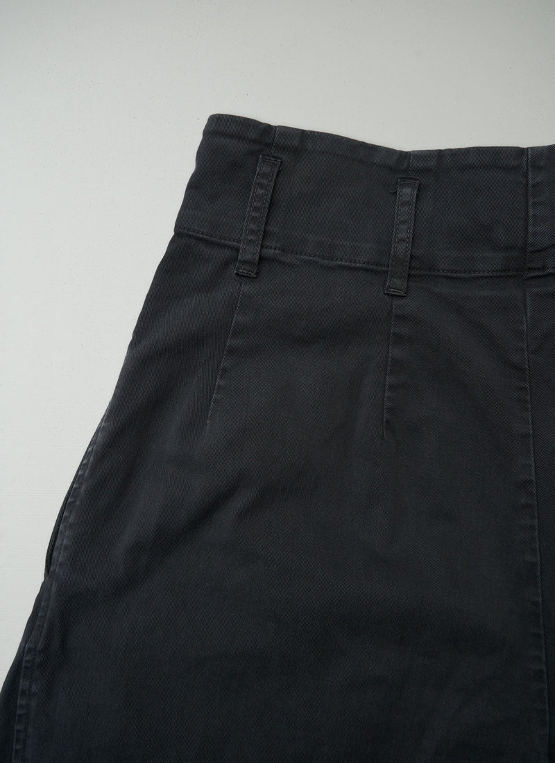 Reworn Cotton Paper Bag Trousers Size 14 (1609) | Slate