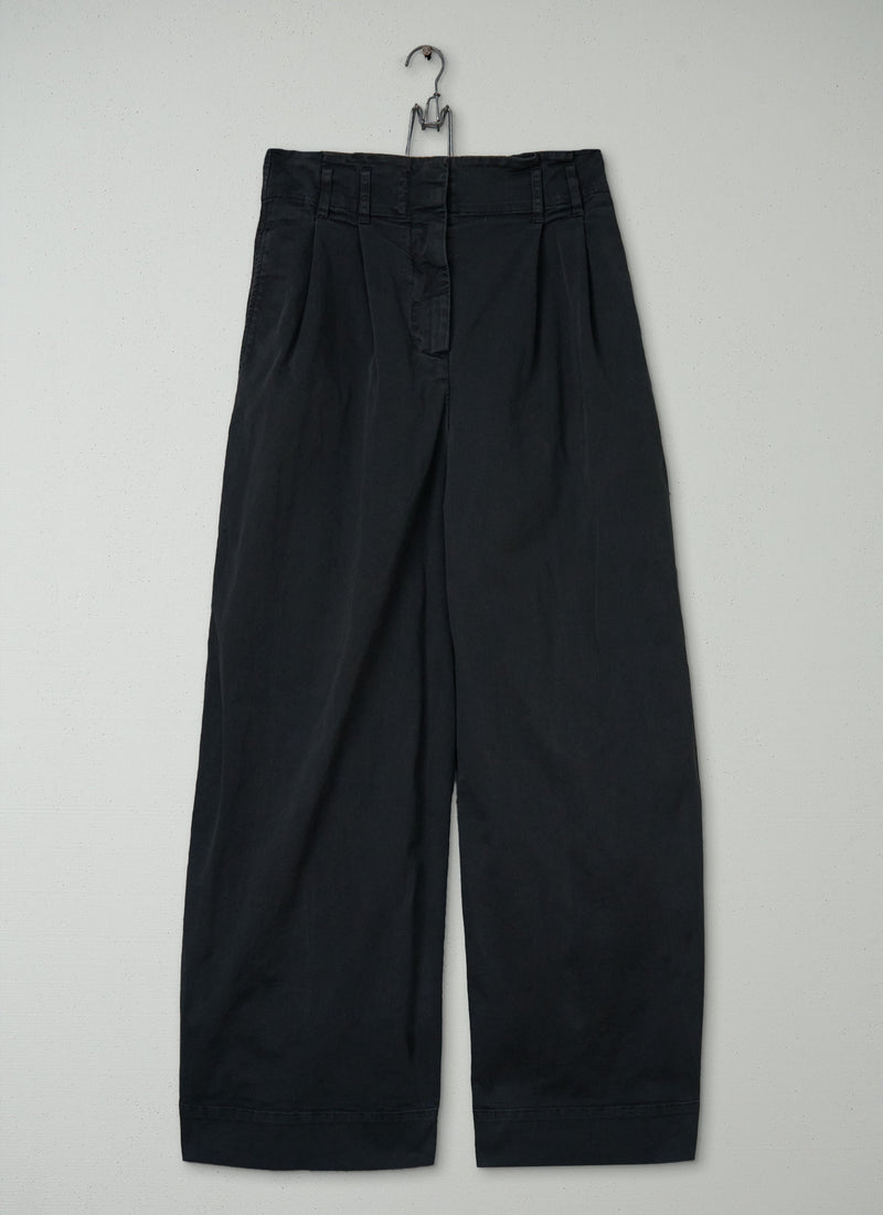 Reworn Cotton Paper Bag Trousers Size 14 (1609) | Slate