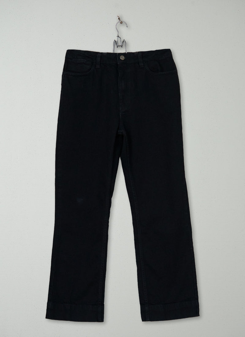 Reworn Denim Slim Trousers Size 10 (1545) | Black