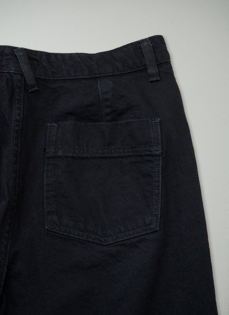 Reworn Denim Slim Trousers Size 12 (1634) | Black