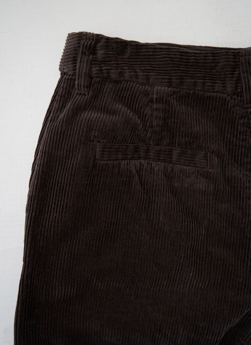 Reworn Wide Leg Cord Trousers Size 12 (1569) | Brown