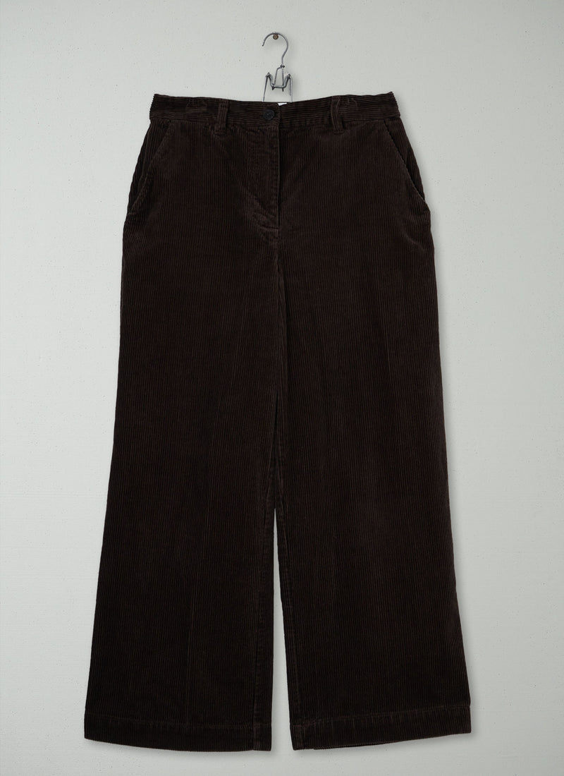 Reworn Wide Leg Cord Trousers Size 12 (1569) | Brown