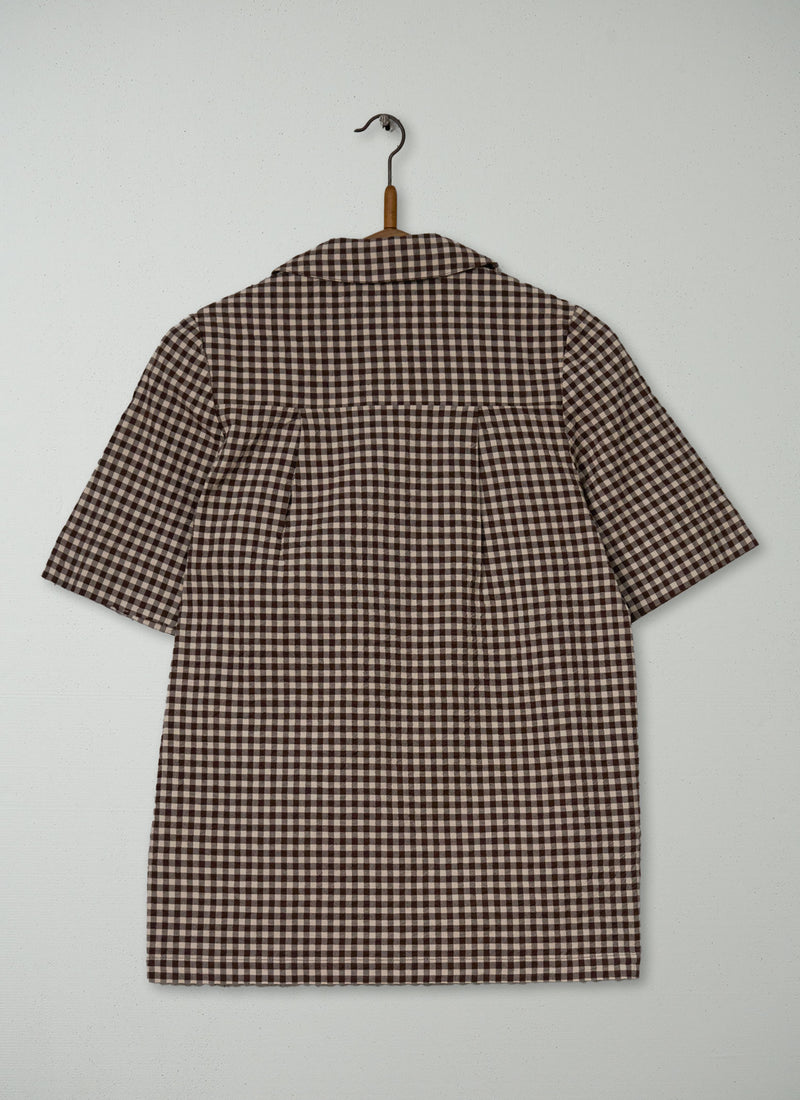 Reworn Gingham Seersucker Shirt Size XXS (1128) | Multi