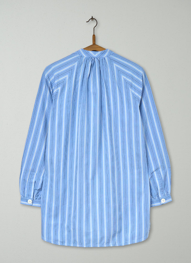 Reworn Tie Neck Stripe Shirt Size 6 (767) | Multi