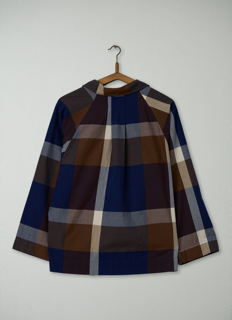 Reworn Lace Up Check Top Size XS (864) | Multi