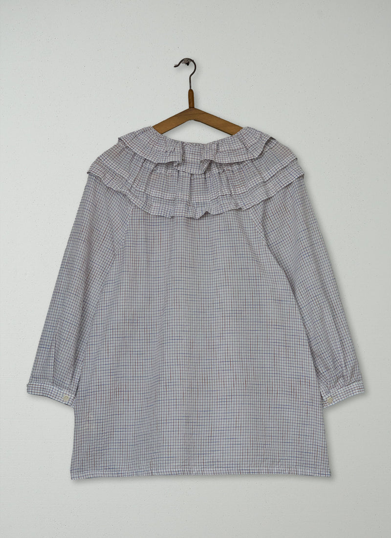 Reworn Ruffled Collar Shirt Size XL (1003) | Multi