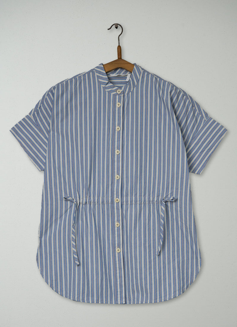 Reworn Stripe Poplin Gathered Shirt Size XXS (1155) | Multi