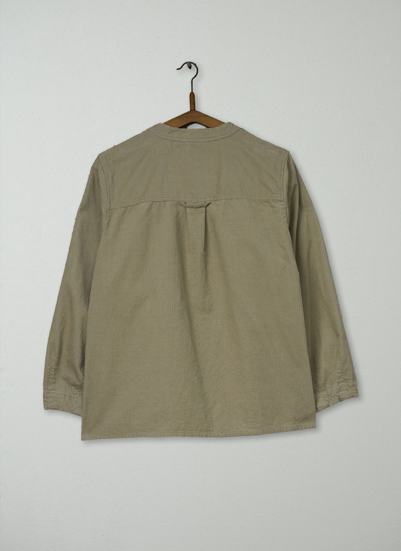 Reworn Organic Cord Shirt Size M (1156) | Stone