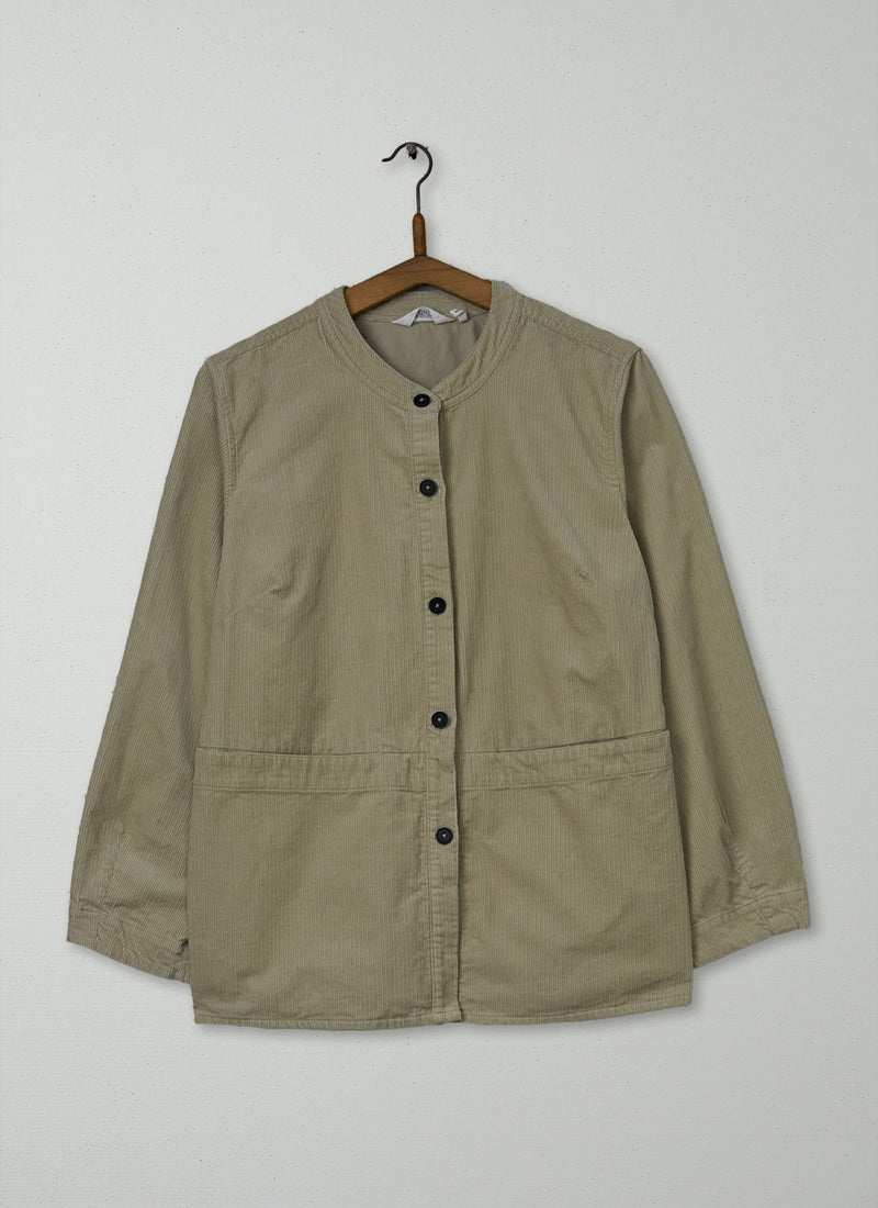 Reworn Organic Cord Shirt Size M (1156) | Stone