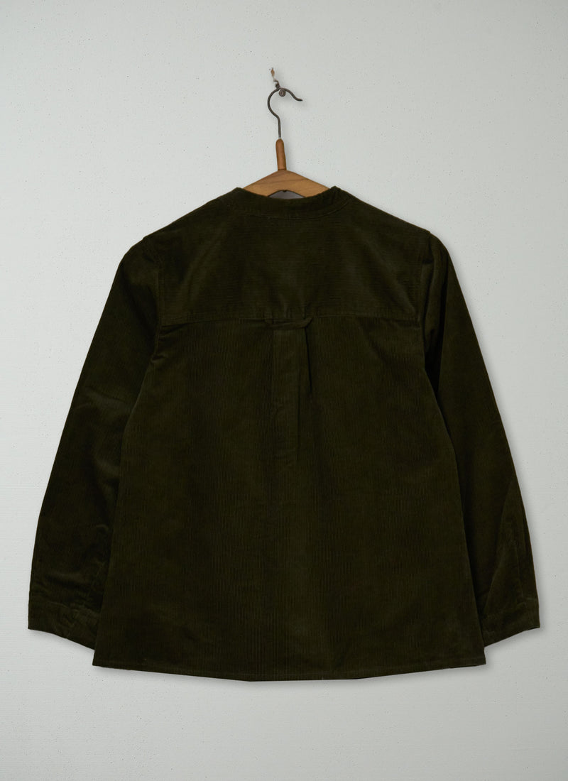 Reworn Organic Cord Shirt Size XXS (1170) | Tent Green