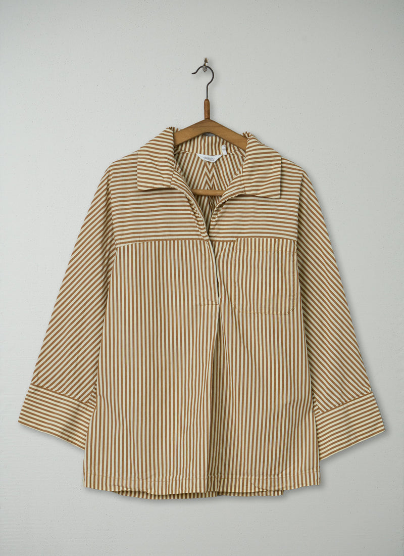 Reworn Organic Poplin Smock Size S (1169) | Multi