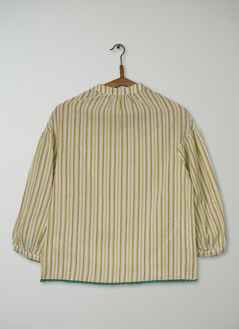 Reworn Stripe Hand Woven Shirt Size XXS (1099) | Multi