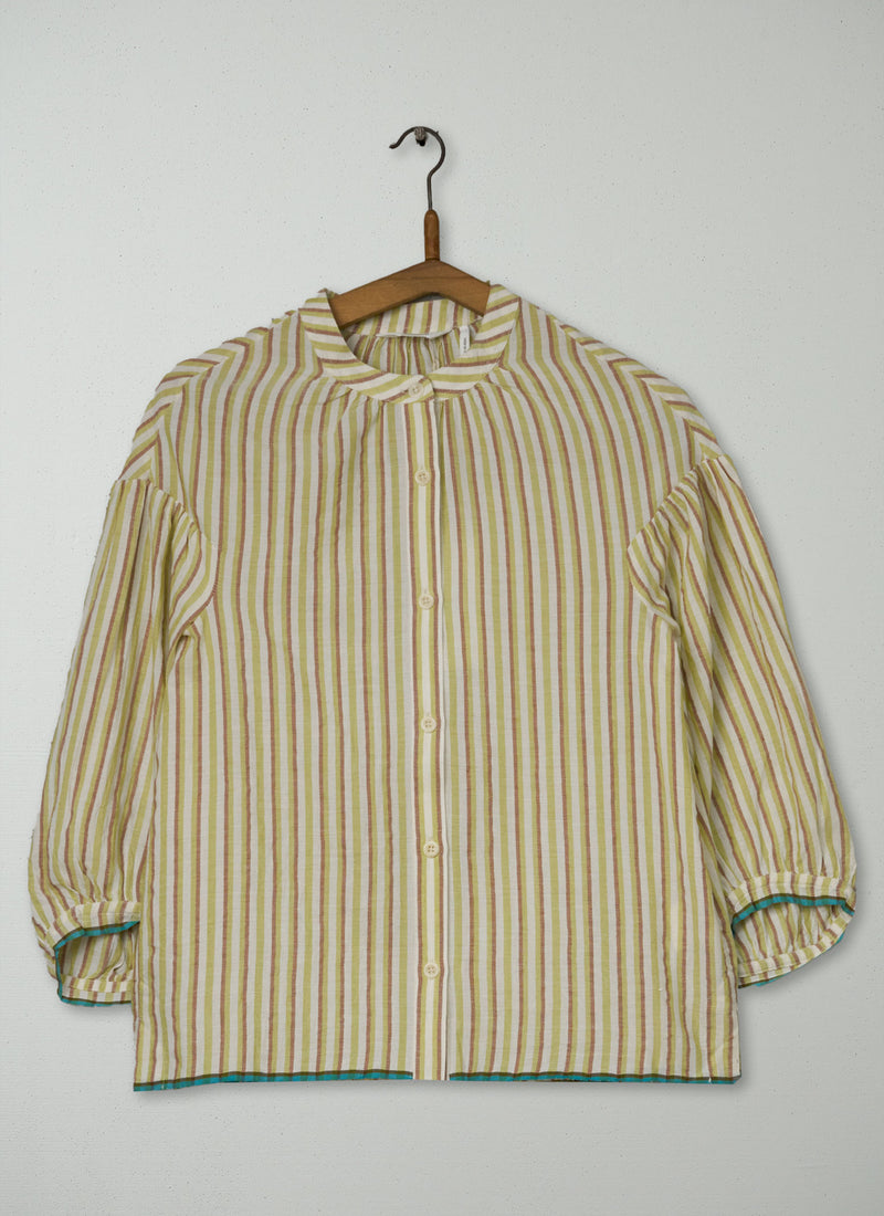 Reworn Stripe Hand Woven Shirt Size XXS (1099) | Multi
