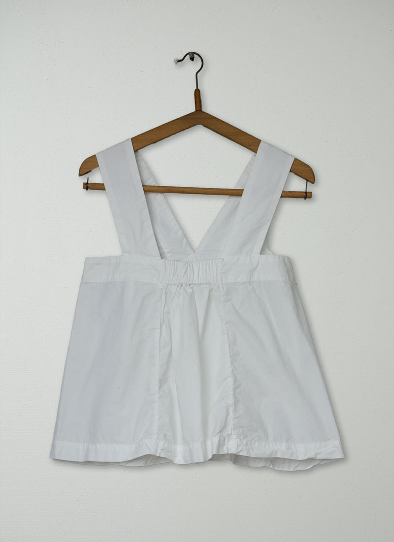 Reworn Cotton Poplin Top Size S (1057) | White
