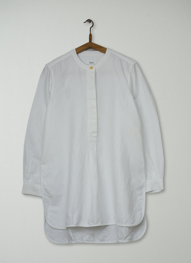 Reworn Cotton Linen Tunic Size 8 (1228) | White