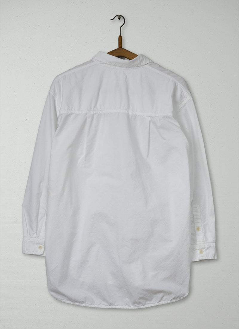 Reworn Cotton Oxford Oversized Shirt Size XXS (1257) | White