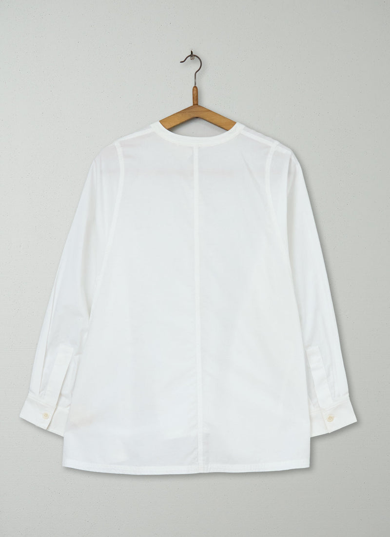Reworn Raised Stripe Cotton Shirt Size S (1214) | White