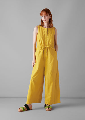 Cotton Linen Wide Leg Jumpsuit | Marigold
