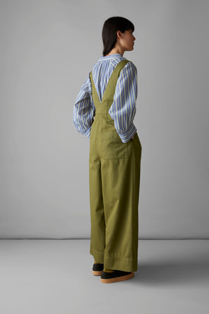 V-Neck Cotton Linen Twill Jumpsuit | Linden