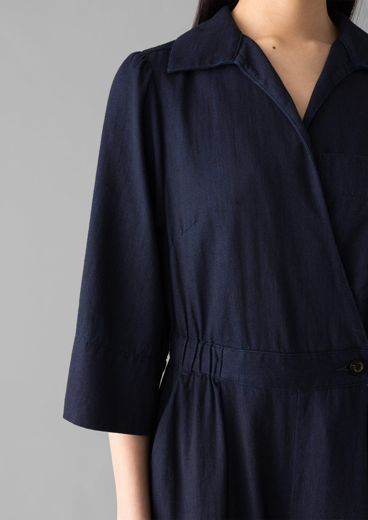 Twill Front-tuck Culottes