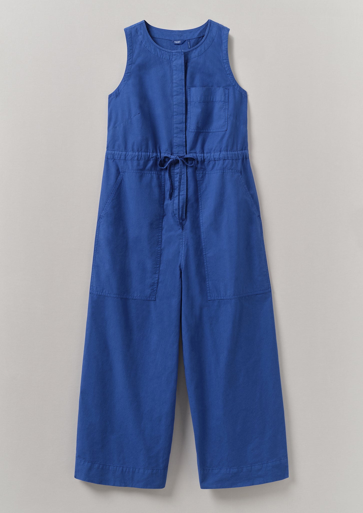 Cotton Linen Wide Leg Jumpsuit | Smalt