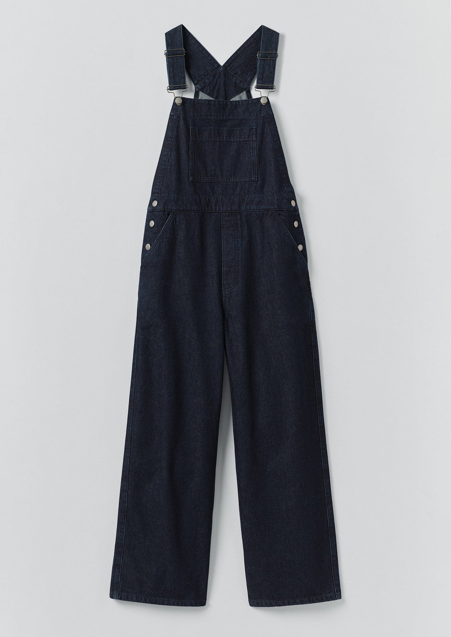 Patch Pocket Denim Dungarees | Indigo