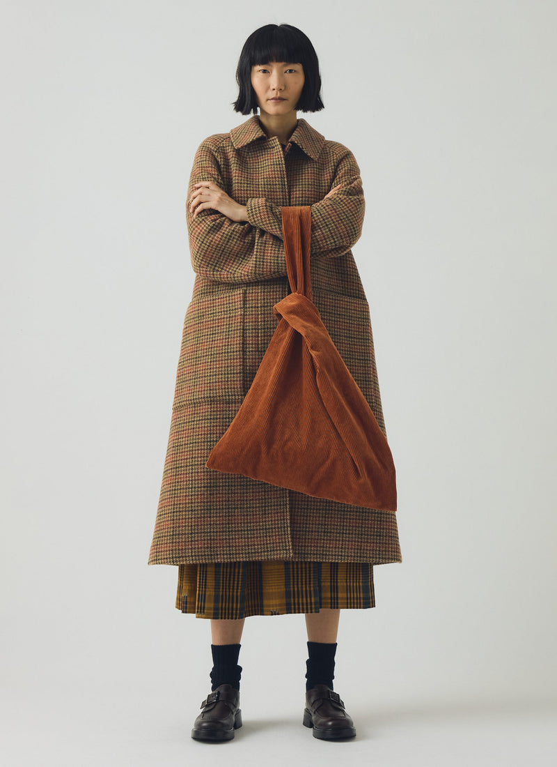 Frankie Vibrant Check Raglan Coat | Umber Multi