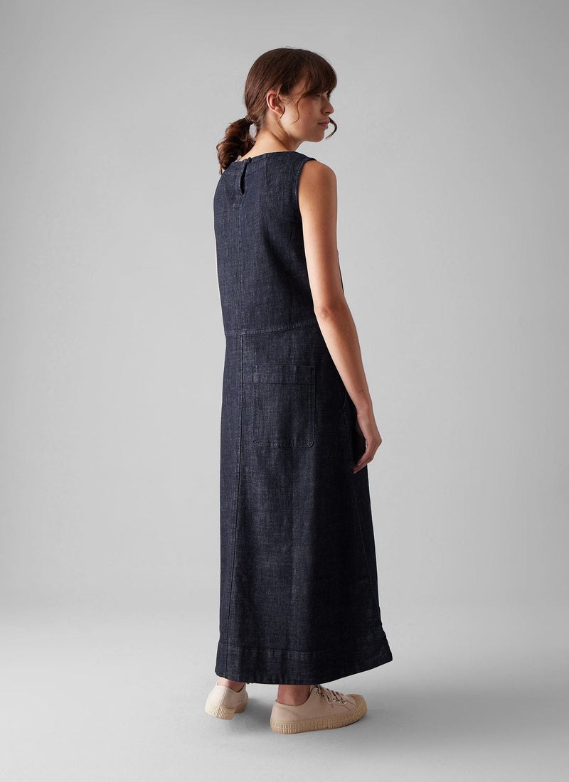Panelled Indigo Denim Dress | Indigo