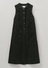 Organic Cord Sleeveless Tunic Dress | Brown Slate