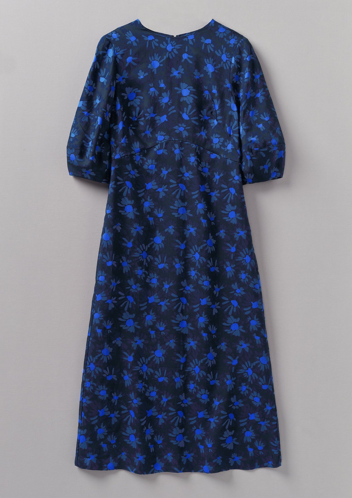 Rounded Sleeve Painted Daisy Dress Slate/Enamel TOAST