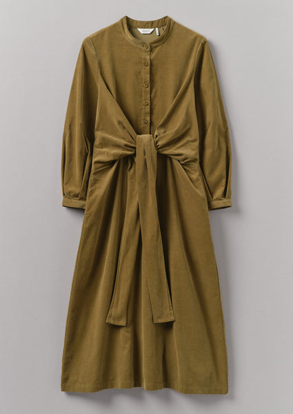 Organic Needlecord Wrap Dress | Golden Sand | TOAST
